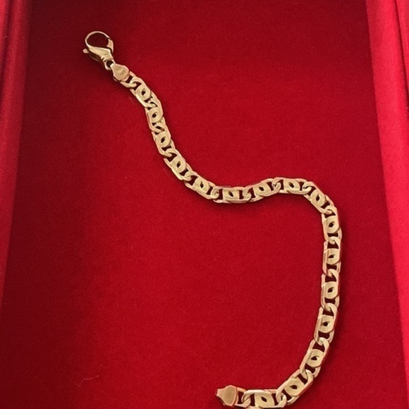 Italian Gold 14K solid gold yellow bracelet 15.4 gr white unisex - Picture 10 of 12